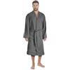 Octopus Accappatoio da uomo a nido d'ape in colori alla moda 100% cotone f5754, Grigio Waffle Pique (1507), 5XL