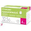 TERUMO ITALIA Srl AGO PER PENNA DA INSULINA NANOPASS 32,5 GAUGE LUNGHEZZA 4 MM 100 PEZZI