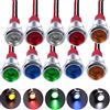 RUNCCI-YUN 10pcs110V-220V 10mm LED Pannello Pilota Cruscotto Spia Indicatore Auto Furgone Barca Indicatore Luminoso Lampada Pilota Cruscotto(rosso blu verde giallo bianco)