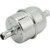 EVGATSAUTO Filtro del Carburante, Filtro del Carburante Ad Alto Flusso 3/8 di Pollice Tubo Flessibile in Linea 9746 Filtro del Carburante per Auto in Metallo Cromato Universale