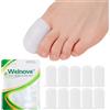 Welnove Toe Caps and Toe Protectors - 10 Pack Silicone Toe Sleeves Toe Protectors - Toe Cushions for Pain Relief, Toe Protection for Corns, Calluses (Large)