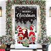 LQTSLFM Decorazione natalizia per porta, decorazione natalizia per porta con Babbo di Natale, copertura per porta da esterno di Natale, striscione di Buon Natale, 78 x 35 pollici, strisc (Rojo-Alce Navideño)