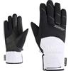 Ziener Guanti da sci KATIMA-Z da donna, per sport invernali, Gore-Tex, senza PFC, bianco, 6,5