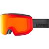 Uvex lace ATTRACT - maschera da sci per adulti - categoria di filtro 2 - privo di appannamenti - black m dl/FM red-oran - one size
