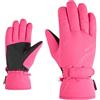 Ziener Guanti da sci KEVA Z da donna, per sport invernali, caldi, impermeabili, rosa pop, 6,5