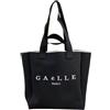 Gaëlle Paris Borsa Tote in Tela Nera, Design Classico con Logo