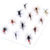 ANCLLO Assortimento di mosche per pesca a mosca, 12 pezzi