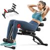 MERACH Macchina per Addominali, Panca per Sit-Up Regolabile, Attrezzo per Addominali per Home Gym per Addominali Fianchi Gambe, Max 136KG, per Sit-Up/Bicicletta Aerea/Sollevamenti Gambe ecc., Nero