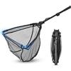 BNGXR Retino da Pesca Pieghevole, Estensibile 98 cm Gommato Guadino Pesca, Rete Pesca Triangolare in Nylon, Retino Portatile per Pesca All'apertom, Rete Facile da Catturare e Liberare, per Stagni Kaya