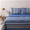 Bassetti trapunta matrimoniale invernale Piumone Granfoulard in Cotone made in Italy (Veneto Blu)