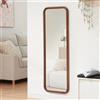 [en.casa] Specchio da Parete con Cornice Rettangolare in Legno di Paulownia Specchio a Figura Intera Montaggio Verticale e Orizzontale 120x40 cm Marrone Scuro