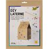 folia 95301 - Lanterna fai da te MILKY WAY, ca. 11 x 19,5 x 11 cm - Set di lanterne che possono essere disegnate come cartoni del latte con stelle, incl. luce LED, 2 batterie e cuscinetto adesivo