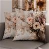 PETTI Artigiani Italiani - Coppia di Federe Cuscino 40x40 cm in Microfibra, Cuscini Arredo Camera da Letto, Divano, Salotto, Set 2 Fodere Copricuscino, Federa Shabby 341, 100% Made in Italy