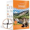 NieKilig Rete per Gatti Balcone Rinforzata, 8x3 Rete Gatto Balcone, Protezioni Gatti per Balconi, Finestre, Terrazzo, Lucernari e Porte