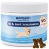SparklyPets - Anche e Articolazioni - Integratore Alimentare per Cani - Comfort Articolare, Mobilità e Cartilagine - Collagene, Cozza Verde, Olio di Pesce - 90 Unità, 270g, Gusto Pollo