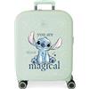 Disney Joumma Disney You Are Magical Valigia da cabina verde, 40 x 55 x 20 cm, rigida 2,74 kg, chiusura TSA integrata in ABS 2,74 kg 37 L estensibile bagaglio a mano