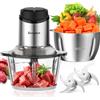 Sovyime Tritatutto da Cucina Elettrico, 2L+2L Frullatore Tritatutto Multifunzione,2×4 Lame Tritatutto Elettrico Mini Robot da Cucina, Mixer Cucina, Frullatore Piccolo per Frutta Verdura Carne Cipolle
