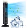 Luqeeg Ventilatore a Torre Senza Pale, Ventilatore da Scrivania Silenzioso con Oscillazione di 90 Gradi, Facile da Pulire e Compatto con Protezione per la Punta delle, Alimentato (BLACK)