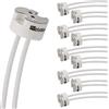 Evolution MR16 Zoccolo per lampada GU5.3 Base LED | Base in ceramica con cavo protetto in silicone da 0,75 mm² per lampadine LED e alogene | Max 100W 12V | Set da 10