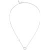 Breil, Collezione B Rocks, Collana Donna in Acciaio con Perla Naturale di Acqua Dolce e Boule in Acciaio Lucido, Chiusura a Moschettone, Lunghezza Regolabile