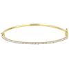 DelPia, Bracciale in Oro 18kt e Argneto Sterling 925 con Cristalli Luminosi (oro giallo con pietre bianche, 51x61mm)
