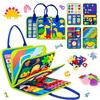 Beibeijia Montessori Busy Board di Feltro - Libro Montessori Interattivo, Giochi Educativi 1 2 Anni, Sviluppa Motricità Fine, Autonomia e Logica Bambini/Bambine (Natale, Compleanno)