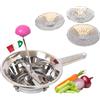 MOHOME Passaverdure Manuale Acciaio Inox 18/10 Made in Italy Schiaccia Verdure 3 Filtri Interscambiabili da 20 cm Passapomodoro Passatutto Piedini Pieghevoli Verdure Frutta Salse