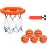 Vicloon Mini Set da Pallacanestro da Interno, Mini Canestro da Basket con Ventose, Giocattolo per Baby Shower con 1 Canestro da Basket, 5 Palline e 1 Pompa, Regalo per Bambini Sport di Svago