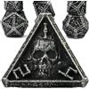 willmove Mystery Skull DND Set di dadi per Dungeons and Dragons, Cthulhu DCC Unico Magic RPG Gioco di ruolo Accessori per giochi di ruolo in metallo unico Regali di D&D con scatola D20 D12 D10 D6 D4 D%
