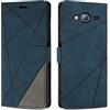 SONWO Cover per Galaxy J3 2016 Custodia, Flip Caso in PU Pelle Case Cover Premium Portafoglio Custodia per Galaxy J3 2016, Supporto Stand, Slot per Schede, Blu