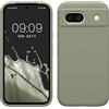 kwmobile Cover per Google Pixel 8a Custodia - Back Case per Smartphone in Silicone TPU - Protezione Gommata - verde grigio
