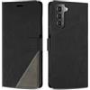 SONWO Cover per Samsung Galaxy S21 Fe, Flip Caso in PU Pelle Case Cover Custodia con Slot per Schede e Supporto Stand per Galaxy S21 Fe, Nero
