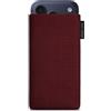 Adore June Classic Rosso-Bordeaux Custodia compatibile con iPhone 17 Pro e iPhone 17, Tessuto Resistente con Display di Pulizia Effetto