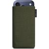 Adore June Classic Verde-Oliva Custodia compatibile con iPhone 17 Pro e iPhone 17, Tessuto Resistente con Display di Pulizia Effetto