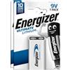 Energizer 2 Batterie Energizer Ultimate Lithium L6LR61 - Pile E-Block Transistor 9V Lunga Durata per Rilevatori di Fumo Rasoi Torce Campanelli Console Videogiochi
