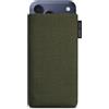Adore June Classic Verde-Oliva Custodia compatibile con iPhone 17 Pro Max, Tessuto Resistente con Display di Pulizia Effetto