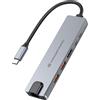 Conceptronic Docking station Conceptronic DONN29G 140W per computer USB 3.2 Tipo C Grigio