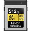 Lexar 512GB Professional GOLD CFexpress 4.0 Type B Memory Card