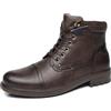 KNBR Stivali da moto da uomo Stivali da taglio classici Chukka Boots Biker Scarpe casual, marrone, 41 EU