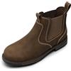 festooning Stivaletti Chelsea da uomo, casual, classici, comodi, alla caviglia, impermeabili, Marrone, 42 1/3 EU