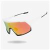 UVTQSSP Occhiali Sportivi TR90 Telaio Occhiali da Ciclismo Uomo Donna Sport Occhiali da Ciclismo MTB Ciclismo Corsa con Protezione UV400 Occhiali Da Corsa Bianco Montatura Arancione
