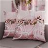 PETTI Artigiani Italiani - Coppia di Federe Cuscino 80x80 cm in Microfibra, Cuscini Arredo Camera da Letto, Divano, Salotto, Set 2 Fodere Copricuscino, Federa Shabby 333, 100% Made in Italy