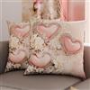 PETTI Artigiani Italiani - Coppia di Federe Cuscino 65x65 cm in Microfibra, Cuscini Arredo Camera da Letto, Divano, Salotto, Set 2 Fodere Copricuscino, Federa Shabby 343, 100% Made in Italy