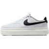 NIKE Court Vision Alta, Sneaker Donna, Bianco Nero Vela, 40 EU