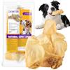 DESIMTION Orecchie di vacca naturali al 100% per cani - Snack dentale monocomponente, snack a lunga durata per tutte le razze | Ad alto contenuto proteico, facilmente digeribile,120G