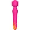 WOLWES -Vibratǒre in Silicone Riscaldato, Vibratǒri per Donna con 10 Modalità Di Vibrazione, Massaggiatore Impermeabile Ricaricabile a Doppio Motore per Clitoride, Punto G, Vaginale