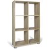Da Valeria Modulo Libreria con 6 vani (L.60 x P.24 x H.99,5) cm, colore rovere