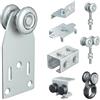 TENDEEVOLUTION Carrello a 2 Cuscinetti Ø24mm in Acciaio Zincato per Binario Scorrevole Monorotaia MR3 con Contropiastra e Rivetti Inclusi. Sistema di Scorrimento per Tenda Scorrevole Esterno, Telo per Pergola