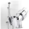 Tbest Staffa Montata su Braccio Doccia con Deviatore per Soffione Doccia a 3 Vie con Placcatura Cromata Accessori per il Bagno Attrezzature per il Bagno