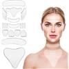 Eclove 18 Pezzi Cerotti per Il Viso Silicone Pad, Cerotti Riutilizzabili in Silicone contro le Rughe del Seno, Compreso di Petto Patch Collo Collo Maschera Gli Occhi Guancia Fronte Pad per Riduzione Rughe